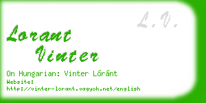 lorant vinter business card